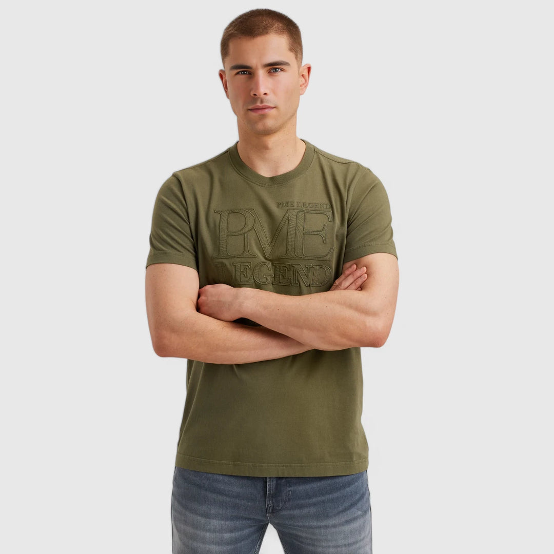 PTSS2504592-6149 PME Legend Round Neck Single Jersey Deep Lichen Green