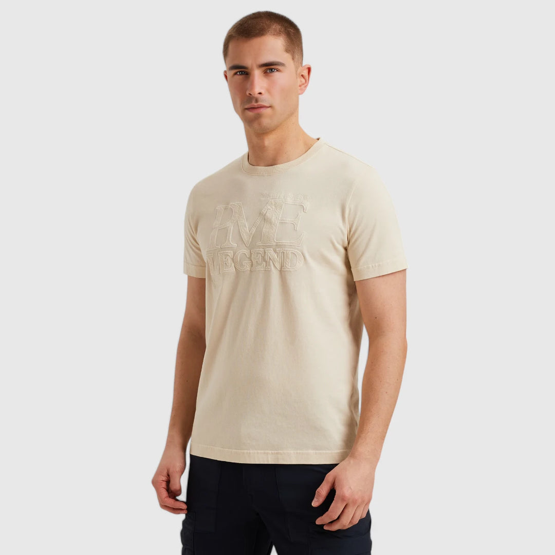 PTSS2504592-7013 PME Legend Round Neck Single Jersey Bone White