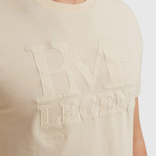 PTSS2504592-7013 PME Legend Round Neck Single Jersey Bone White