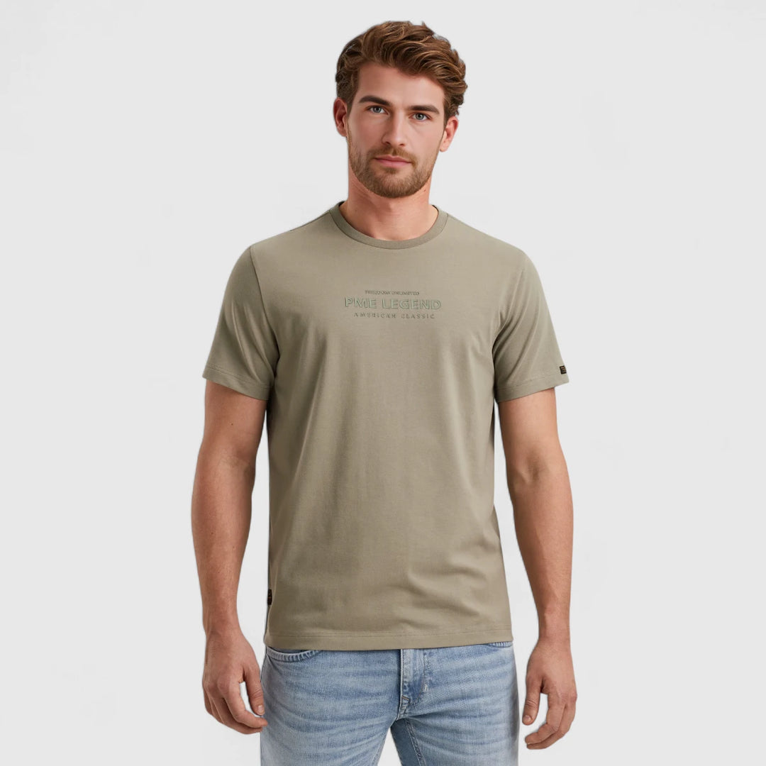 PTSS2505570-6170 PME Legend Round Neck Cotton Elastane Jersey Shadow
