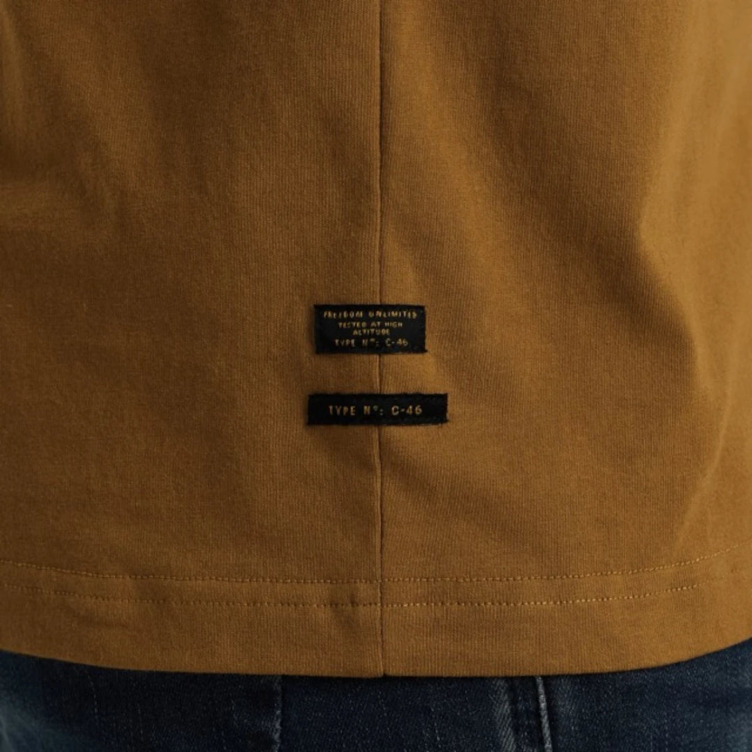 PTSS2506552-8187 PME Legend T-Shirt Open End Jersey Golden Brown