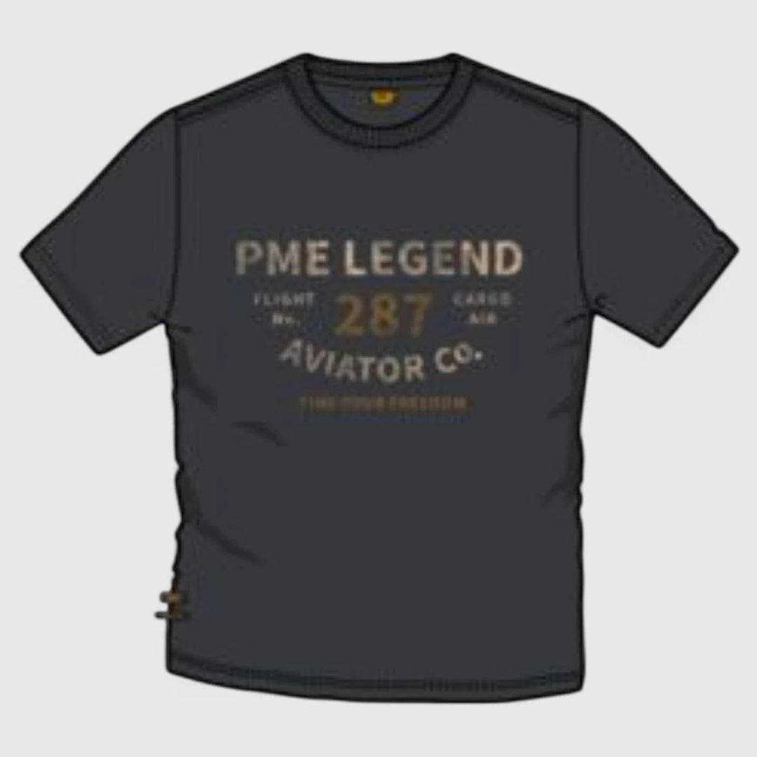PTSS2506552-9140 PME Legend T-Shirt Open End Jersey Opsidian