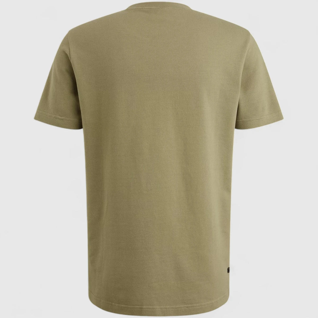 PTSS2508564-6379 PME Legend T-Shirt Round Neck Flat Waffle Jersey Oil Green