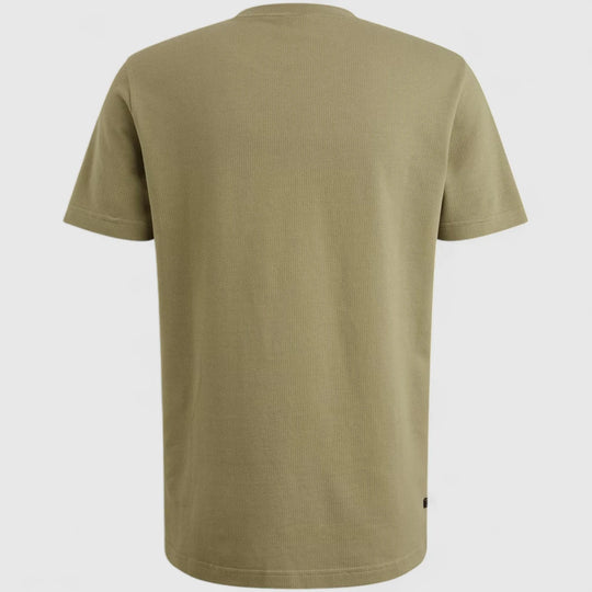 PTSS2508564-6379 PME Legend T-Shirt Round Neck Flat Waffle Jersey Oil Green