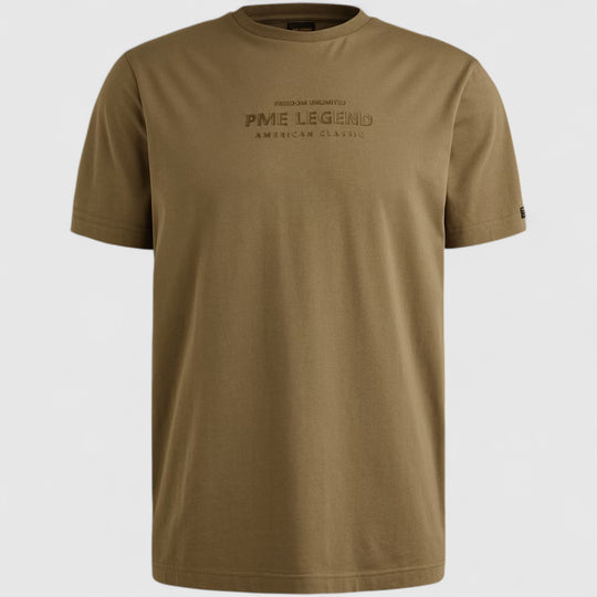 PTSS2510584-6389 PME Legend T-Shirt Cotton Elastane Jersey Dusky Green / Groen