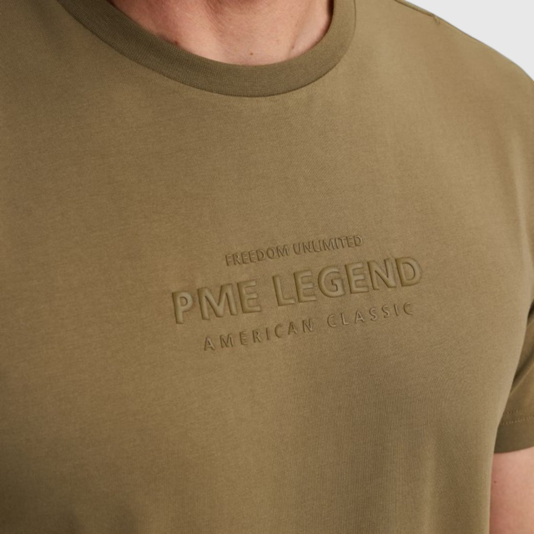 PTSS2510584-6389 PME Legend T-Shirt Cotton Elastane Jersey Dusky Green / Groen