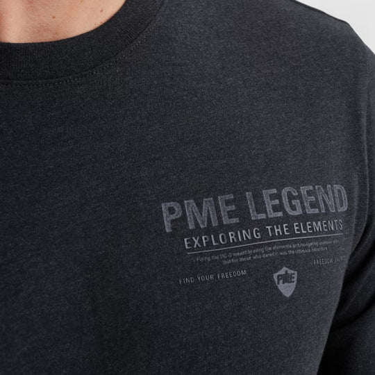 PME Legend T-Shirt Round Neck Melange Jersey