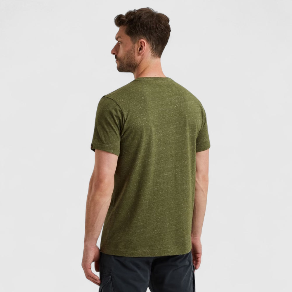 PTSS2511532-6213 PME Legend T-Shirt Round Neck Melange Jersey Four Leaf Clover