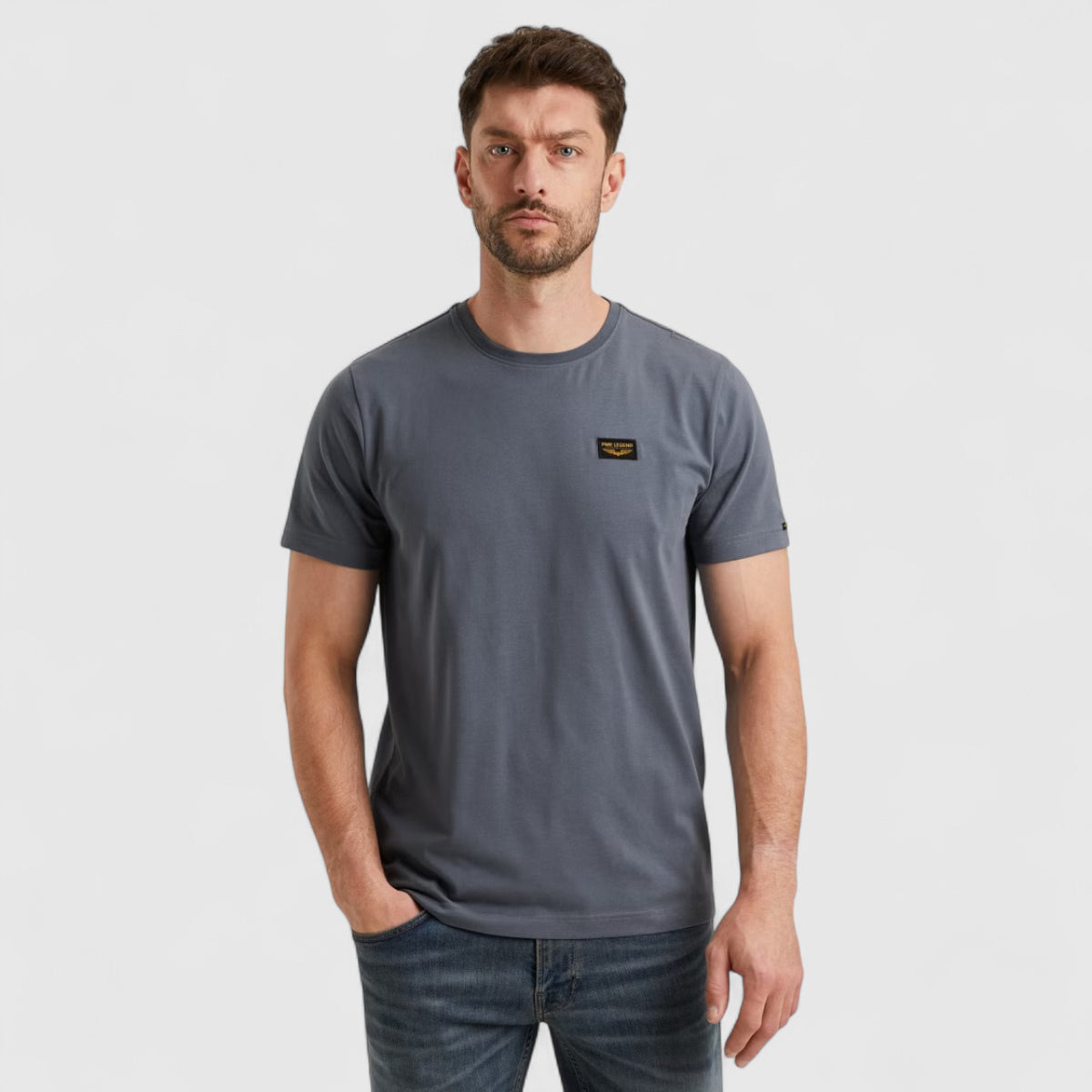 PTSS2511599-5301 PME Legend Short Sleeve Round Neck Guyver T-Shirt Vintage Indigo / Blauw