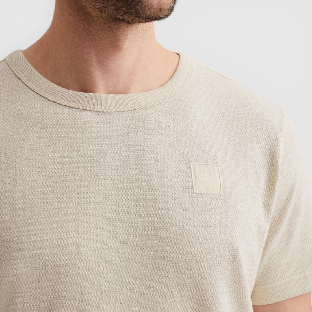 PME Legend T-Shirt Met Jacquard Geweven Streeppatroon