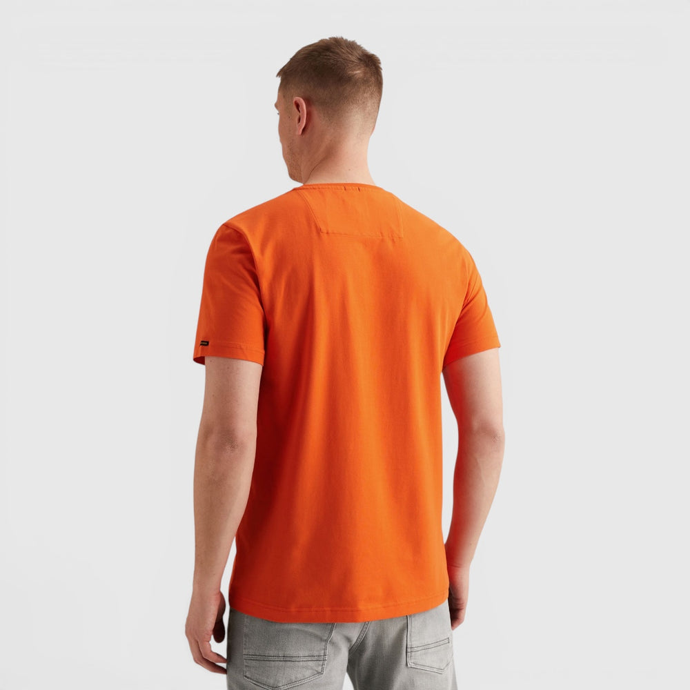 Oranje PME Legend t-shirt heren met branding op borst en mouw
