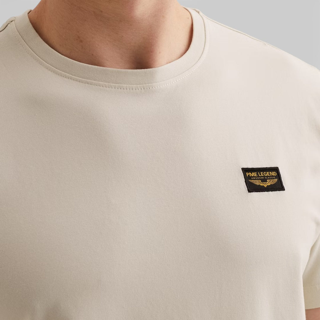 PTSS2602599-7013 PME Legend Short Sleeve Round Neck Guyver T-Shirt Bone White / Beige