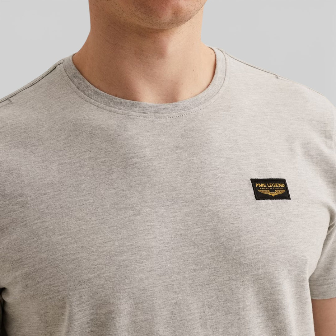 PTSS2602599-921 PME Legend Short Sleeve Round Neck Guyver T-Shirt Light Grey Melee / Grijs Wit