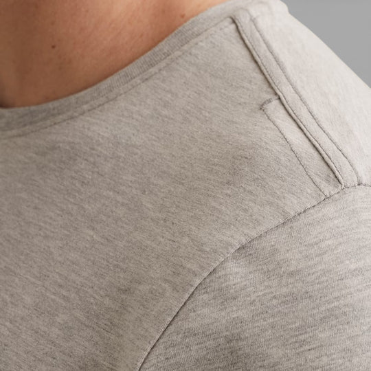 PTSS2602599-921 PME Legend Short Sleeve Round Neck Guyver T-Shirt Light Grey Melee / Grijs Wit