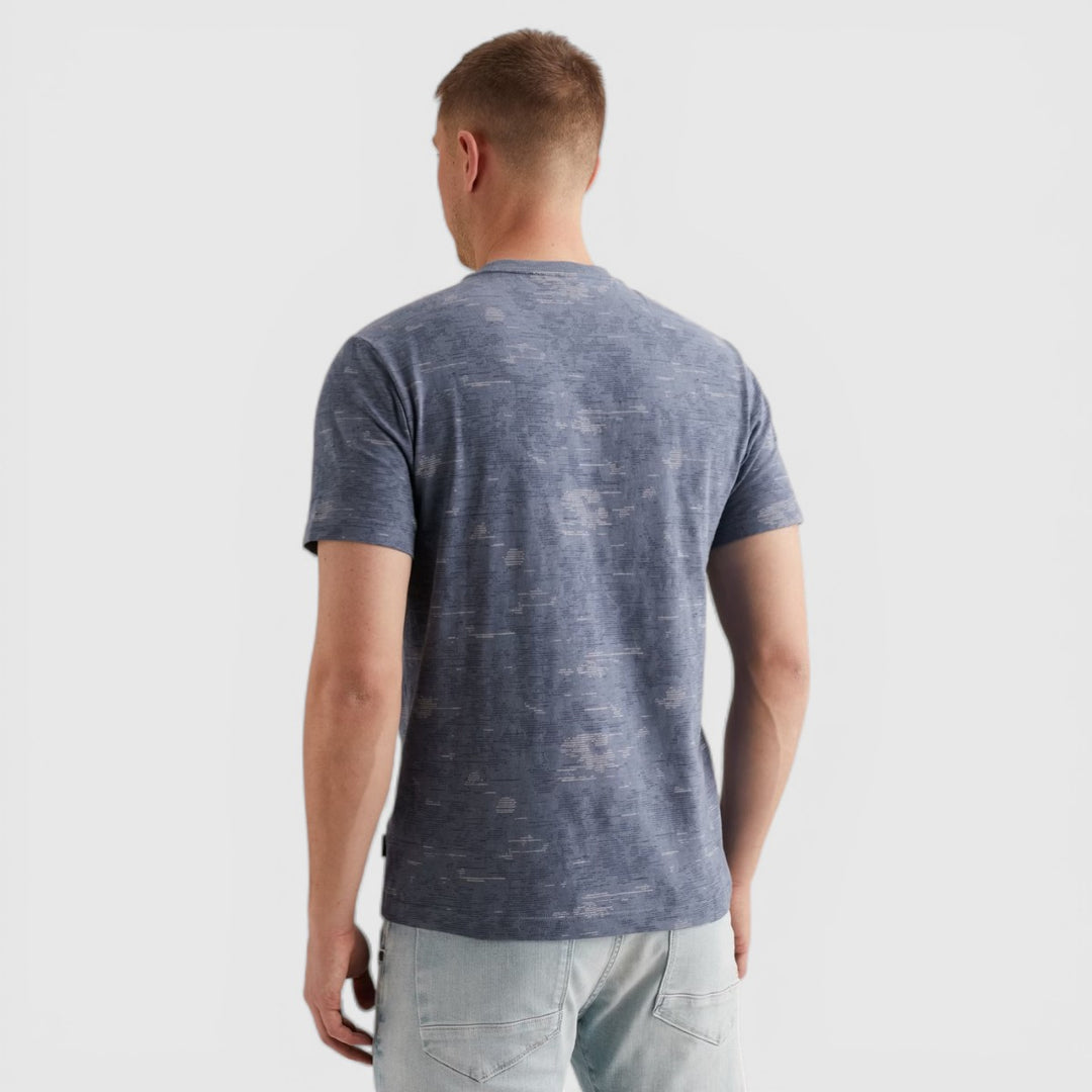 PTSS2603574-5052 PME Legend T-shirt All Over Print Slub Katoen Misty Water