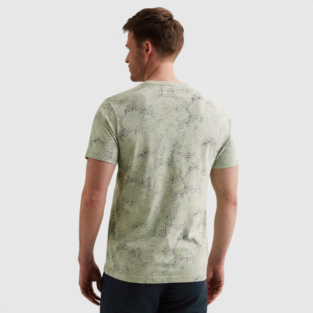 PTSS2604588-6168 PME Legend T-shirt Van Slub Jersey Allover Print Cameo Green / Groen