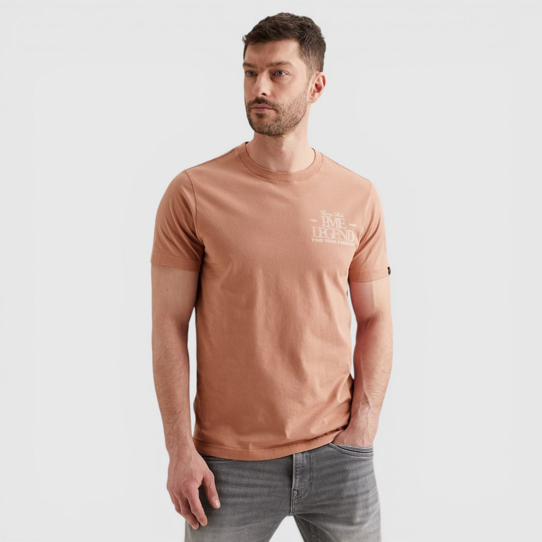 PTSS2604597-3031 PME Legend T-shirt Van Jersey Met Klein Artwork Rose Dawn / Roze