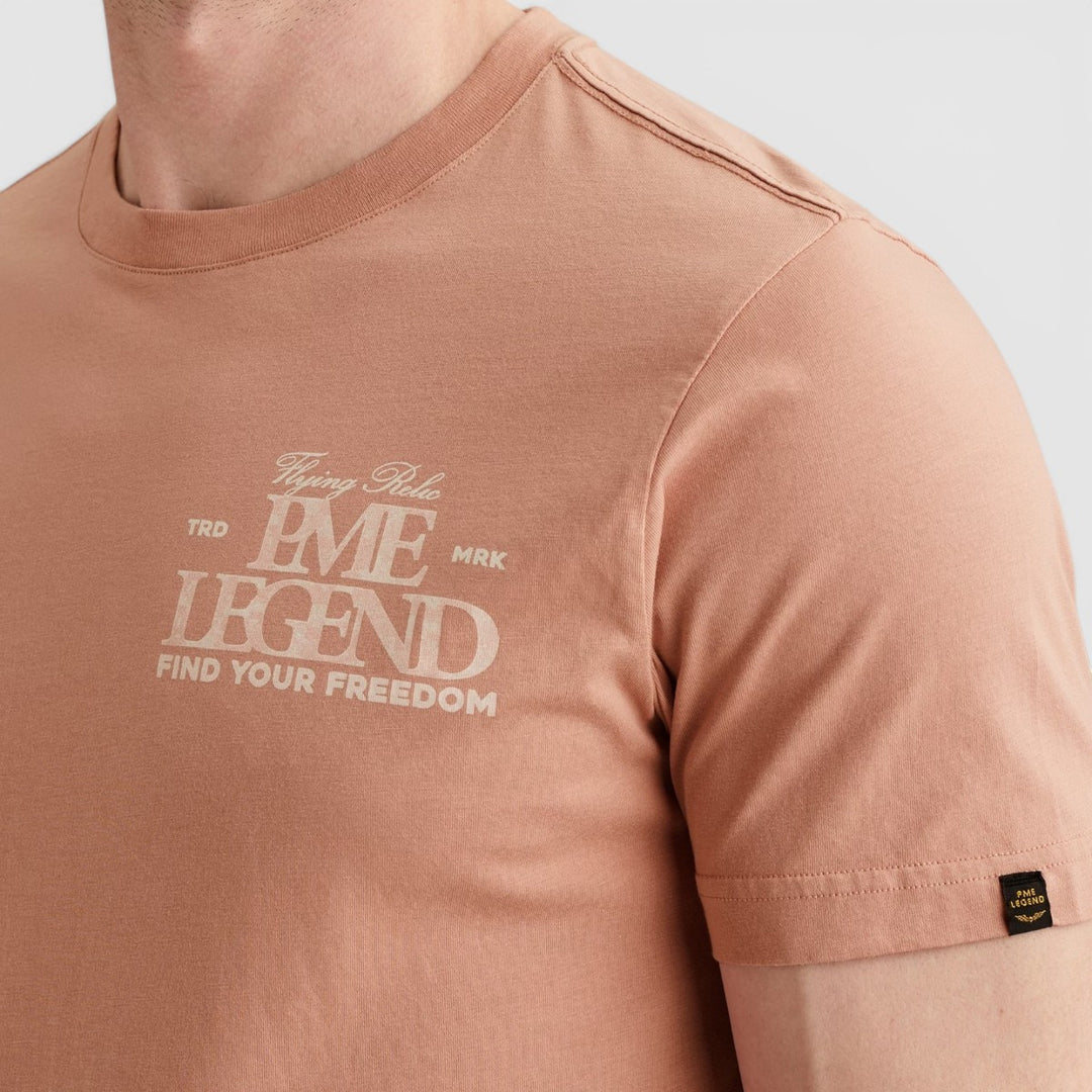 PTSS2604597-3031 PME Legend T-shirt Van Jersey Met Klein Artwork Rose Dawn / Roze