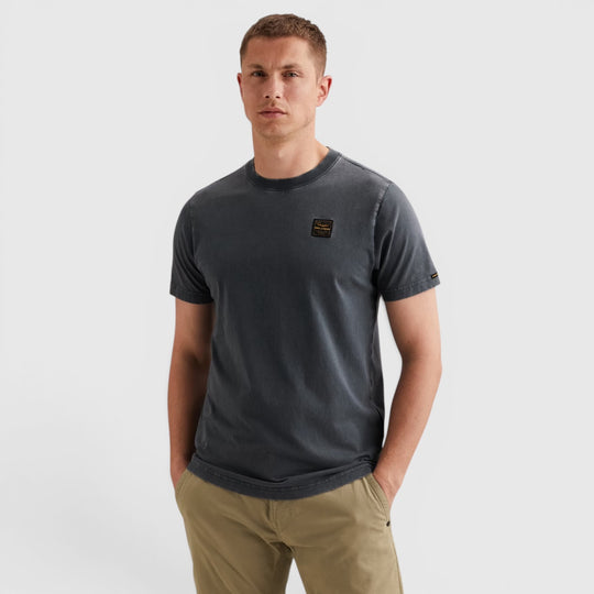 PTSS2606562-5332 PME Legend T-Shirt In Een Katoenblend Met Garment-Dye Wassing Sargasso Sea / Blauw