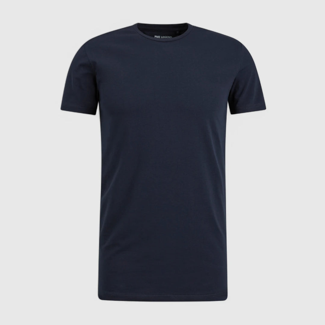 PUW00112-5287 PME Legend Round Neck Basic T-Shirt Navy