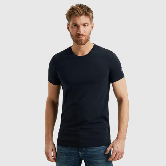 PUW00112-5287 PME Legend Round Neck Basic T-Shirt Navy