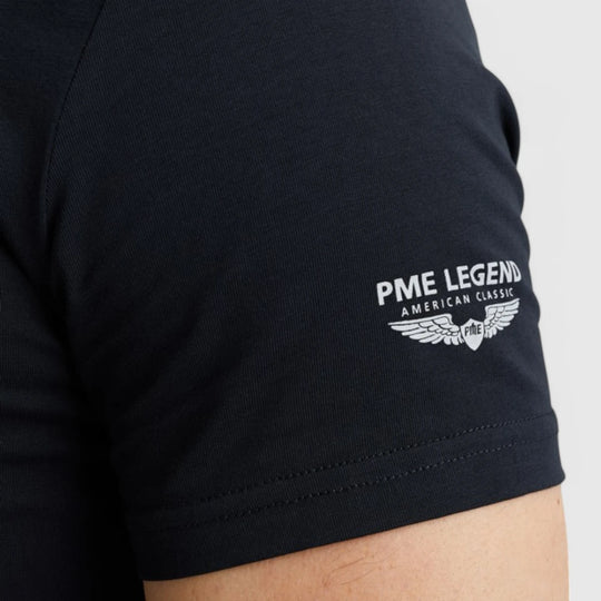 PUW00112-5287 PME Legend Round Neck Basic T-Shirt Navy
