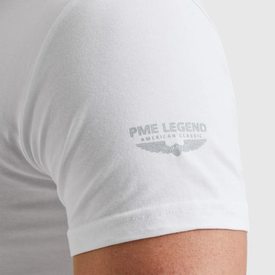 PUW00112-900 PME Legend Round Neck Basic T-Shirt White