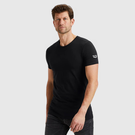 PUW00112-999 PME Legend Round Neck Basic T-Shirt Black Black