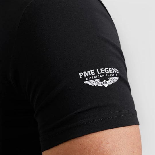 PUW00112-999 PME Legend Round Neck Basic T-Shirt Black Black