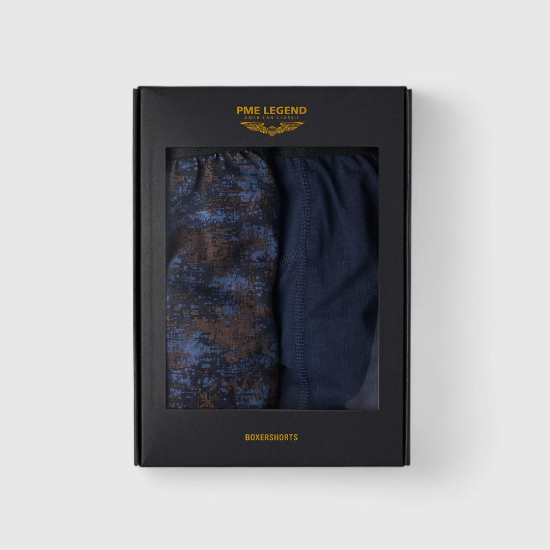 PUW2410950-5426 PME Legend Boxershorts Color Cotton Elastan 2-Pack Naval Academy / Donkerblauw