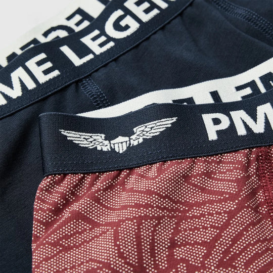 PUW2502930-4021 PME Legend Boxershorts Color Cotton Elastan 2-Pack Dry Rose / Rood