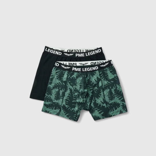 PUW2502930-6147 PME Legend Boxershorts Color Cotton Elastan 2-Pack Green Gable / Groen