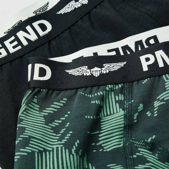 PUW2502930-6147 PME Legend Boxershorts Color Cotton Elastan 2-Pack Green Gable / Groen