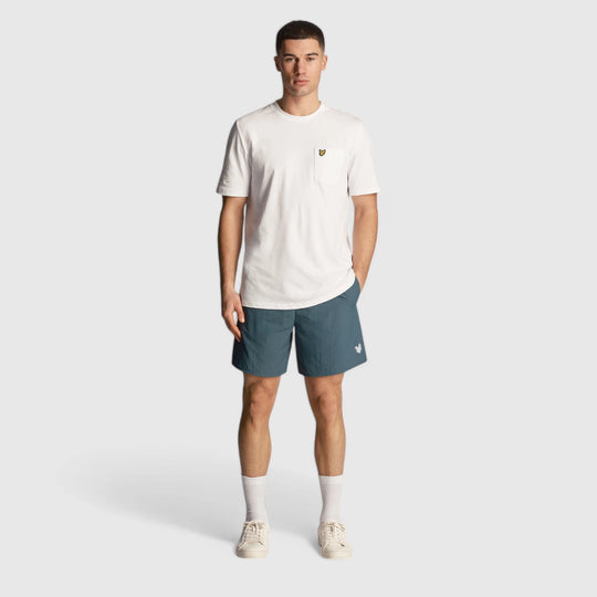 SH1204VB-W746 Lyle & Scott Plain Swimshort Malachite Green