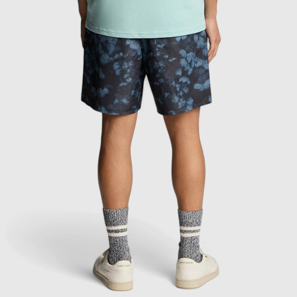 SH2204V-Z271 Lyle & Scott Digital Floral Print Swim Short Dark Navy