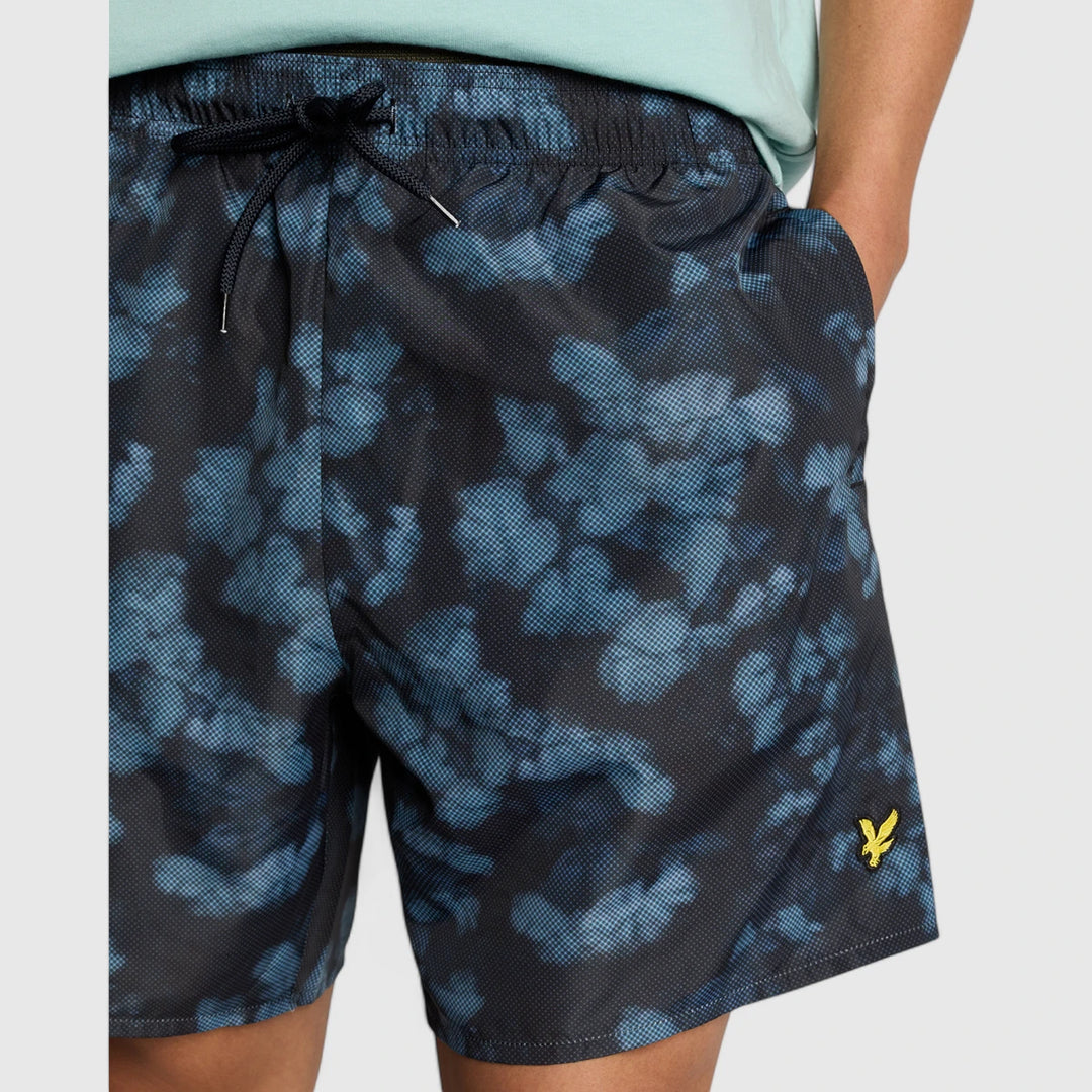 SH2204V-Z271 Lyle & Scott Digital Floral Print Swim Short Dark Navy