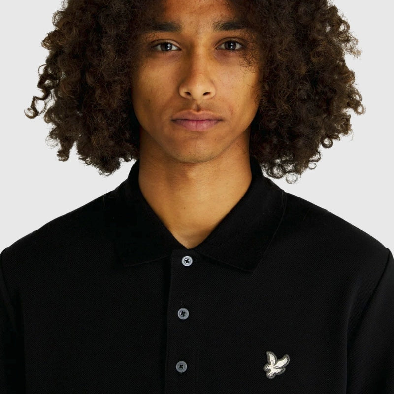 sp1941v w835 flatback pique polo shirt short sleeve lyle & Scott polo crop1
