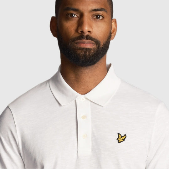 sp2000v-626 slub polo shirt short sleeve lyle & scott polo white crop1