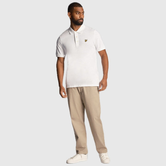 sp2000v-626 slub polo shirt short sleeve lyle & scott polo white crop2