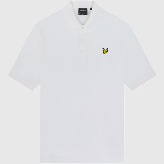 sp2000v-626 slub polo shirt short sleeve lyle & scott polo white crop4