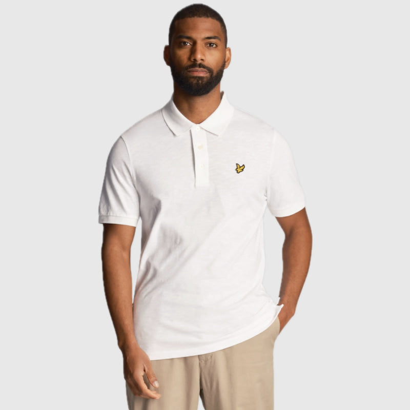 sp2000v-626 slub polo shirt short sleeve lyle & scott polo white