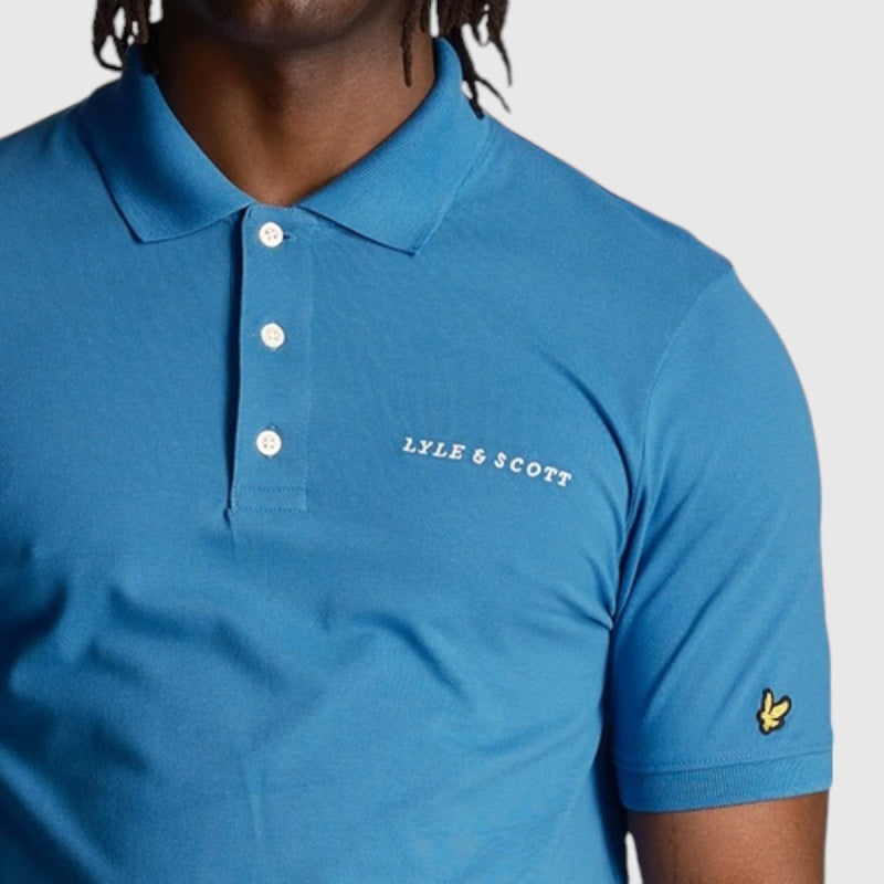 sp2006v-w584 embroidered polo shirt lyle & scott polo spring blue crop5
