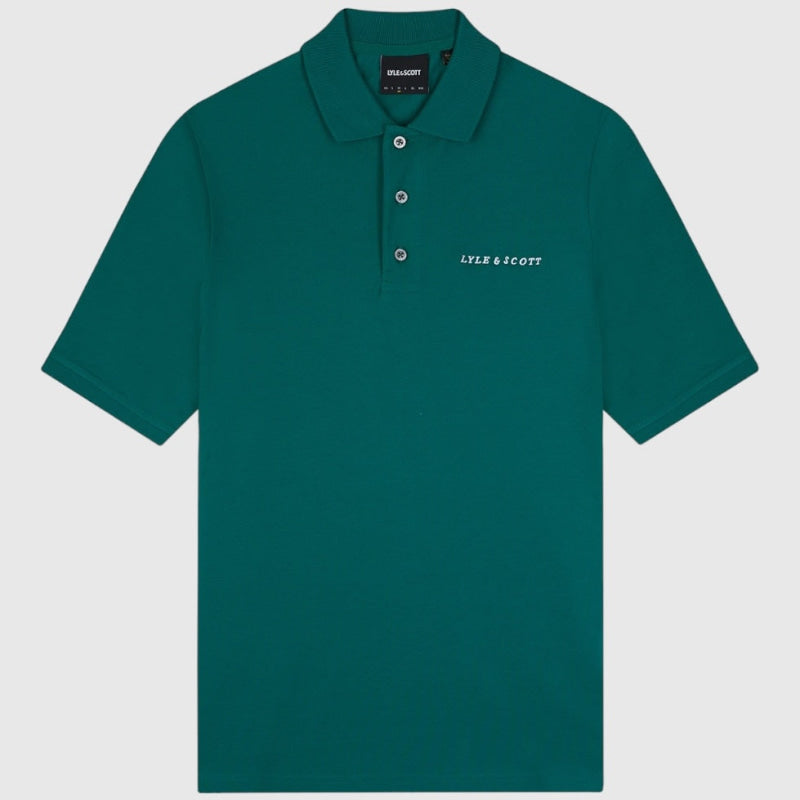 sp2006v-x154 embroidered polo shirt lyle & scott polo x154 court green crop6