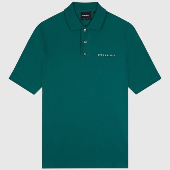 sp2006v-x154 embroidered polo shirt lyle & scott polo x154 court green crop6