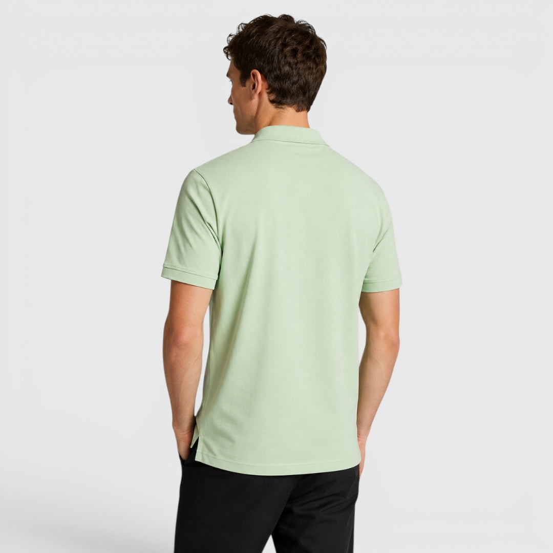 SP400VOG-X487 Lyle & Scott Plain Polo Shirt Short Sleeve Fresh Green