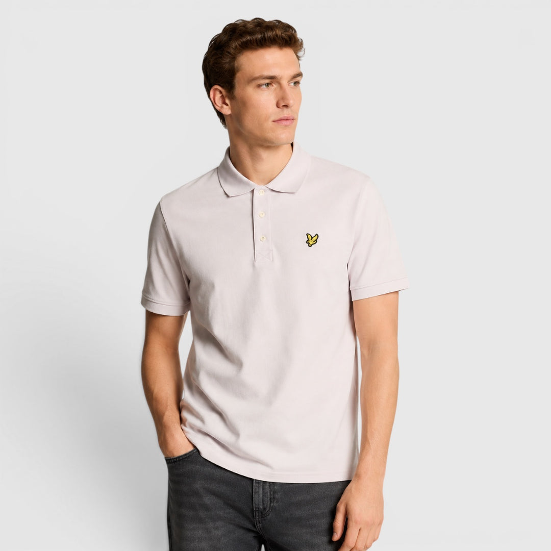SP400VOG-X599 Lyle & Scott Plain Polo Shirt Short Sleeve Mist Lilac