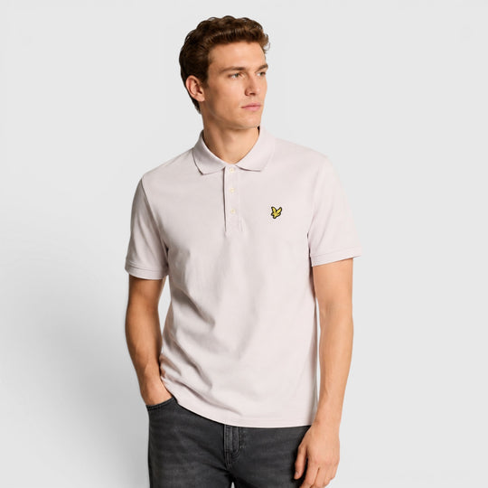 SP400VOG-X599 Lyle & Scott Plain Polo Shirt Short Sleeve Mist Lilac