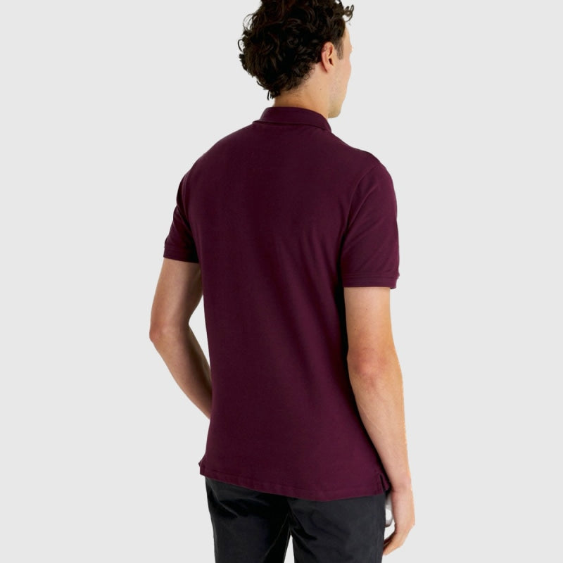 sp400vog z562 plain polo shirt short sleeve lyle & scott polo burgundy back