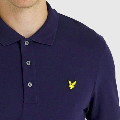 sp400vog z99 plain polo shirt short sleeve lyle & scott polo navy crop3