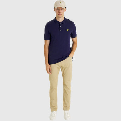 sp400vog z99 plain polo shirt short sleeve lyle & scott polo navy crop4